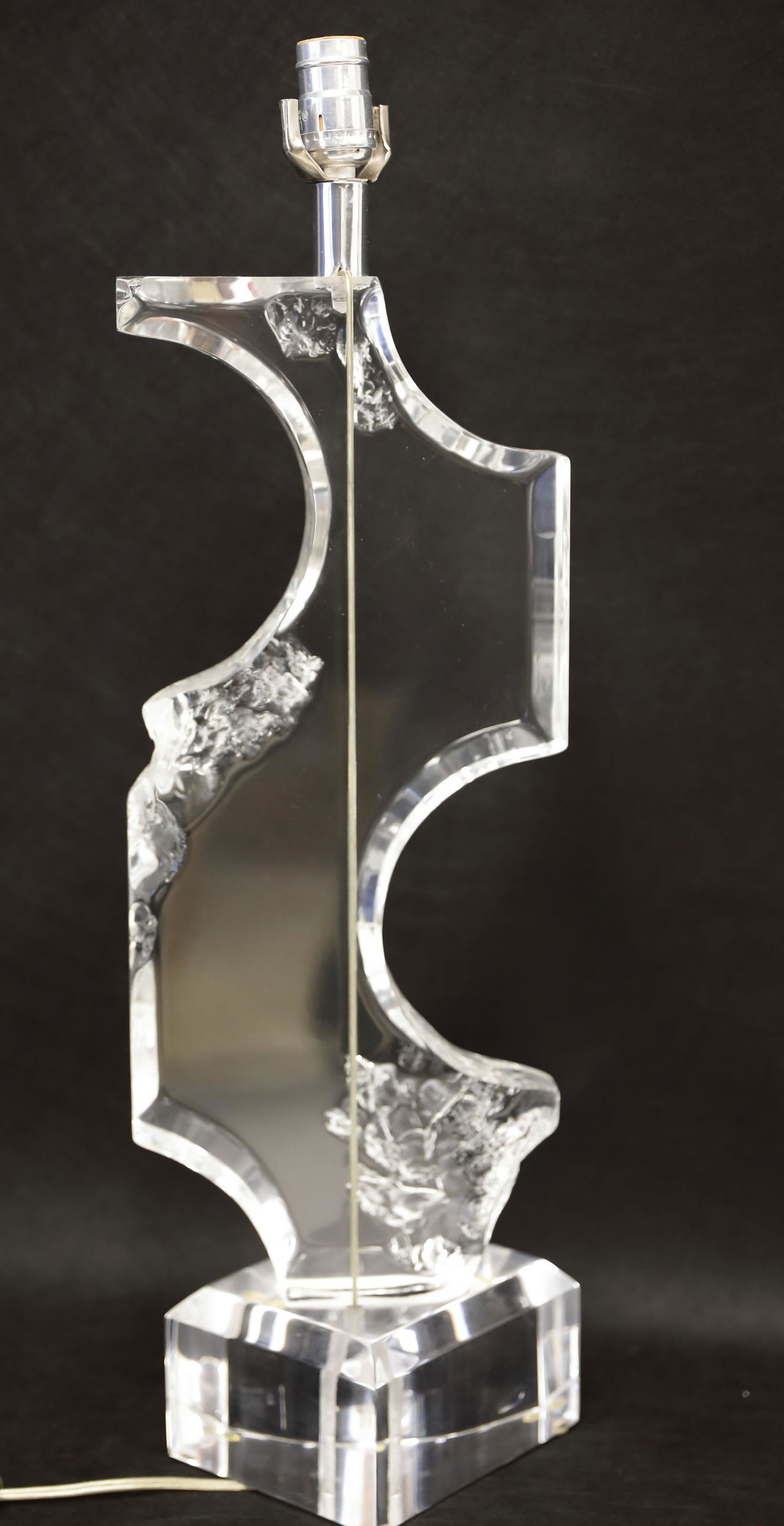 Vintage Karl Springer Iceberg Lucite Lamp (1 of 3)