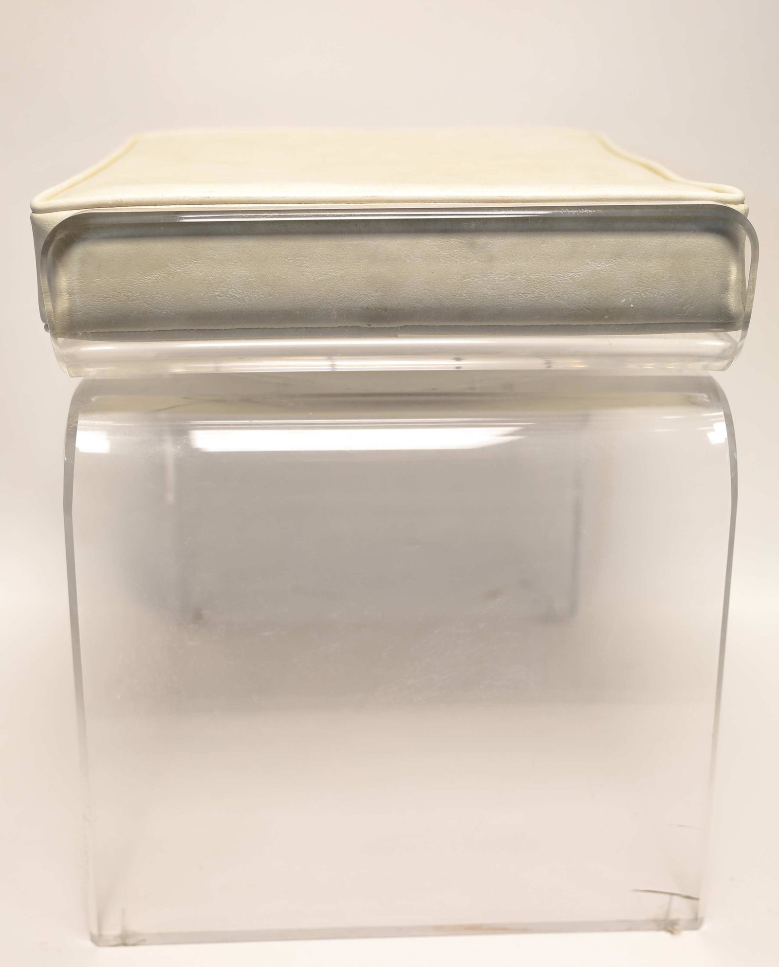 Lucite Vanity Bench w Swiveling Seat (1 of 5)