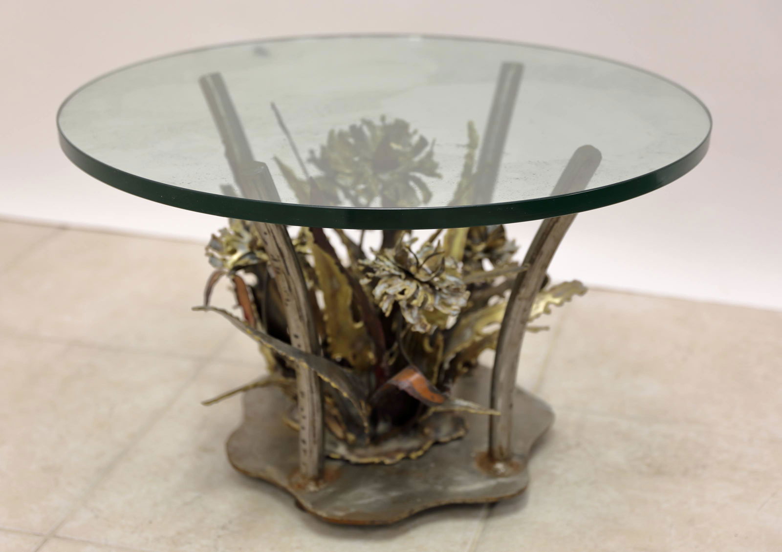 Silas Seandel Coffee or Side Table w Glass Top (1 of 5)