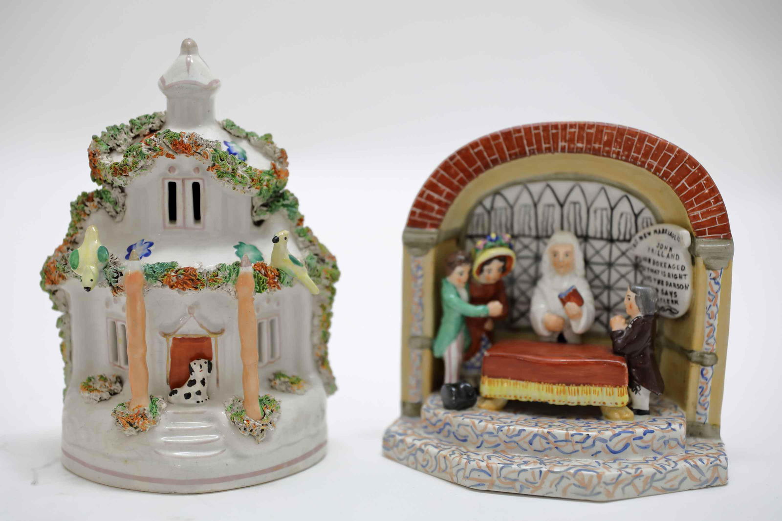 19c Staffordshire Palissy Ware & Figural Group (1 of 11)