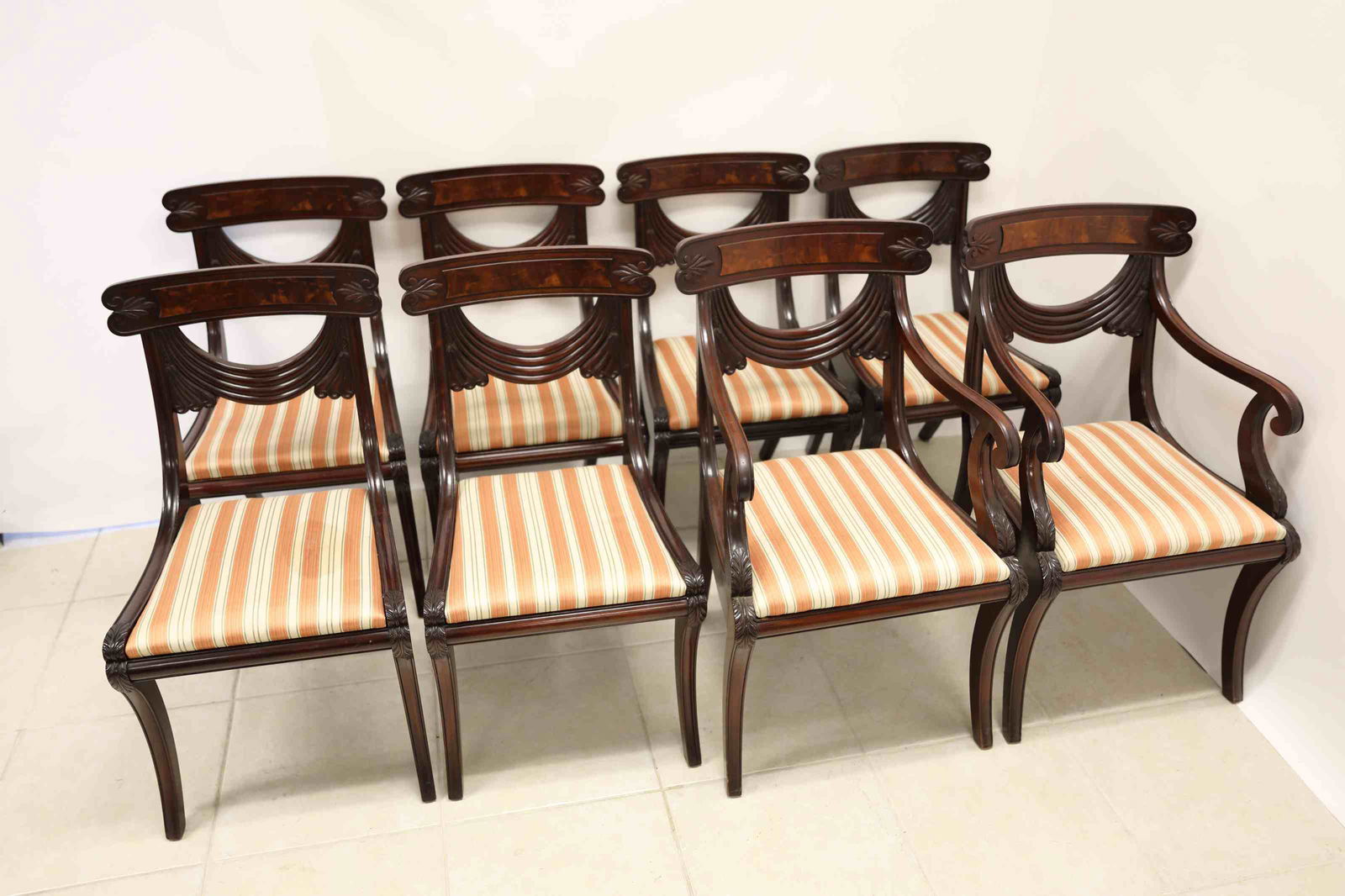 (8) Edward Garratt Mahogany Regency Dining Chairs (1 of 5)