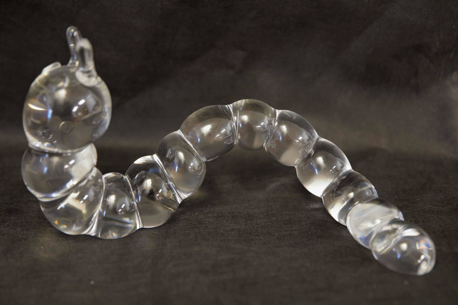 Large Vintage Steuben Caterpillar Glass Sculpture (1 of 6)