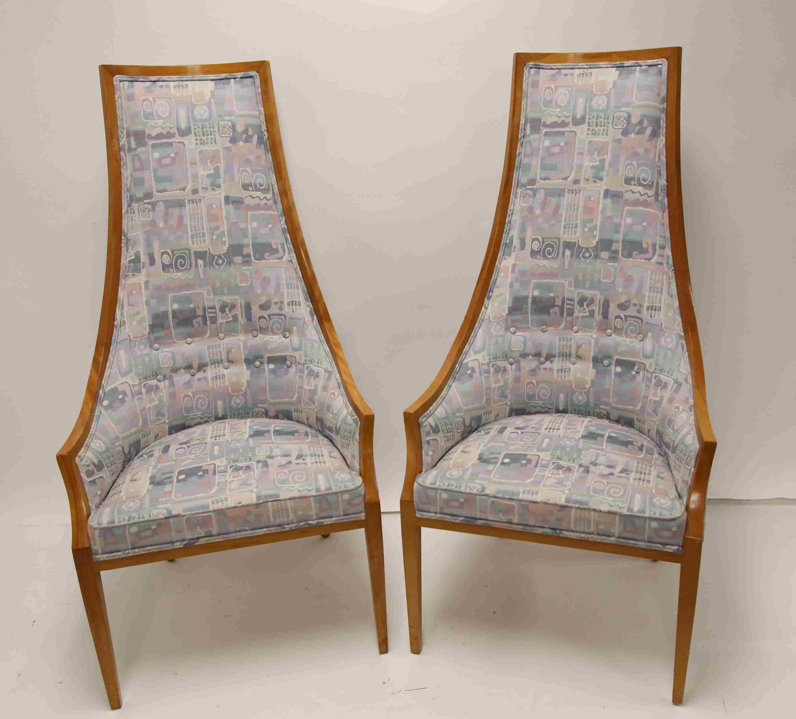 (2) Hollywood Regency High Back Occasional Chairs (1 of 5)