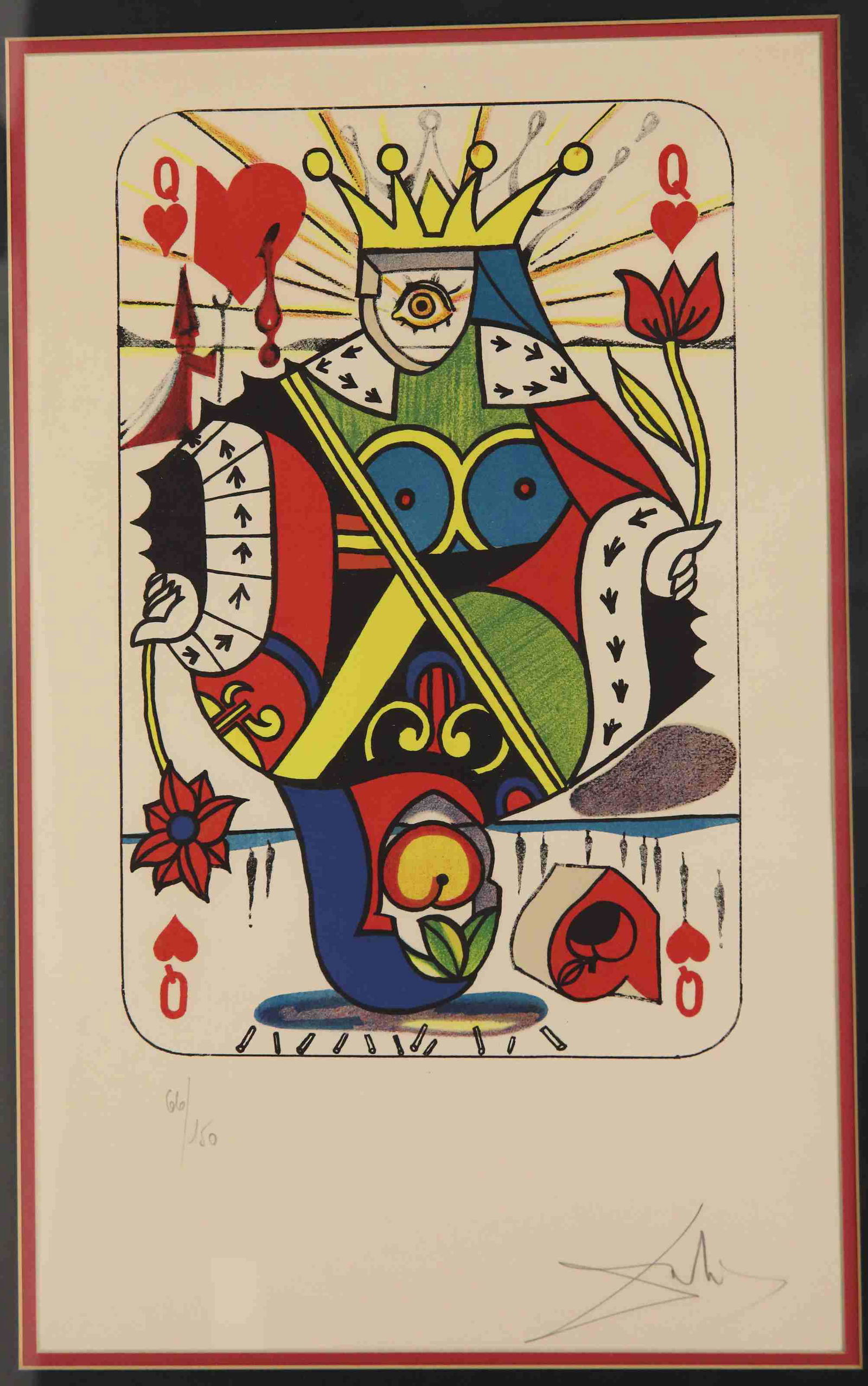 Salvador Dali 1904 - 1989 "Queen of Hearts" Litho (1 of 4)