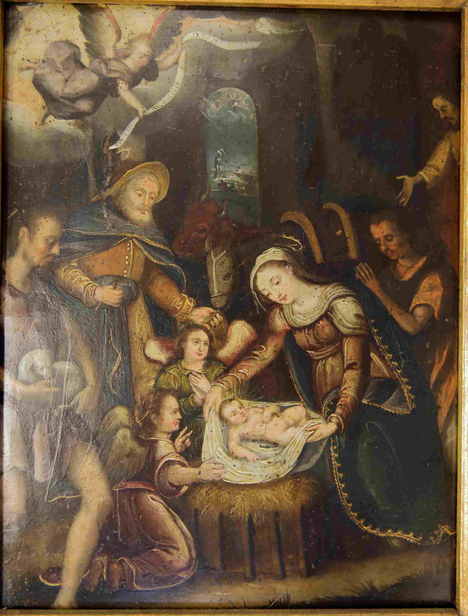 18c Baroque Religious Painting "Birth of Christ" (1 of 9)