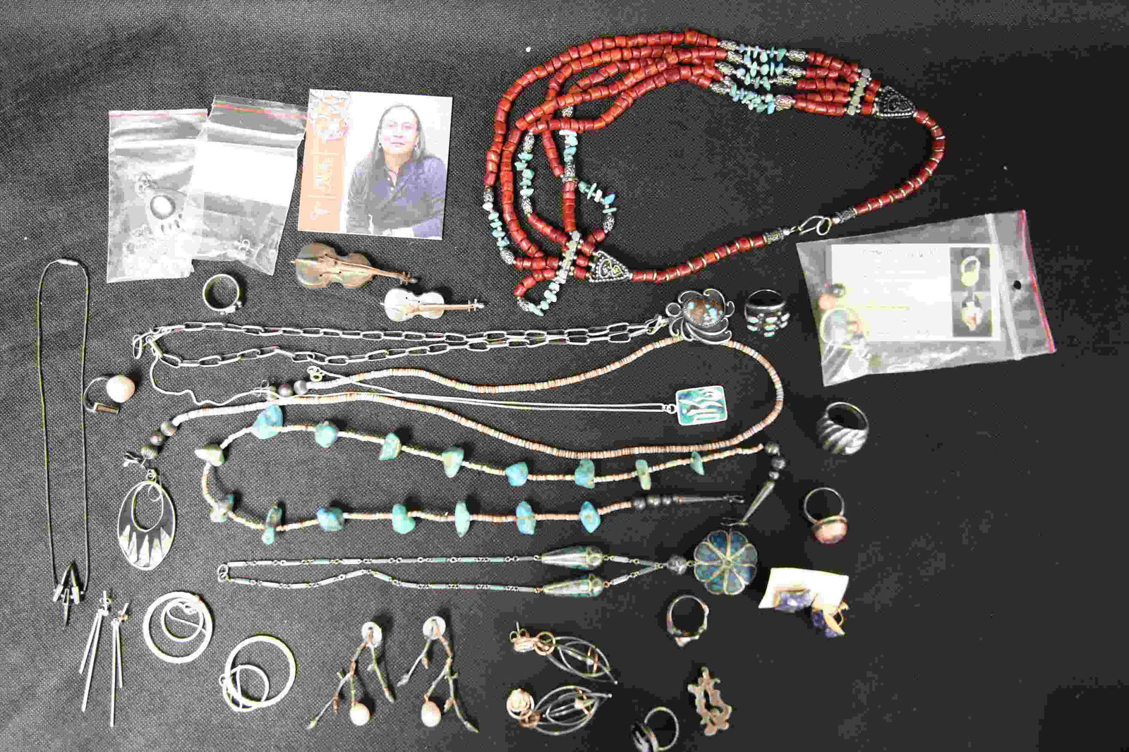 Mixed Lot of Native American & Sterling Jewelry (1 of 4)
