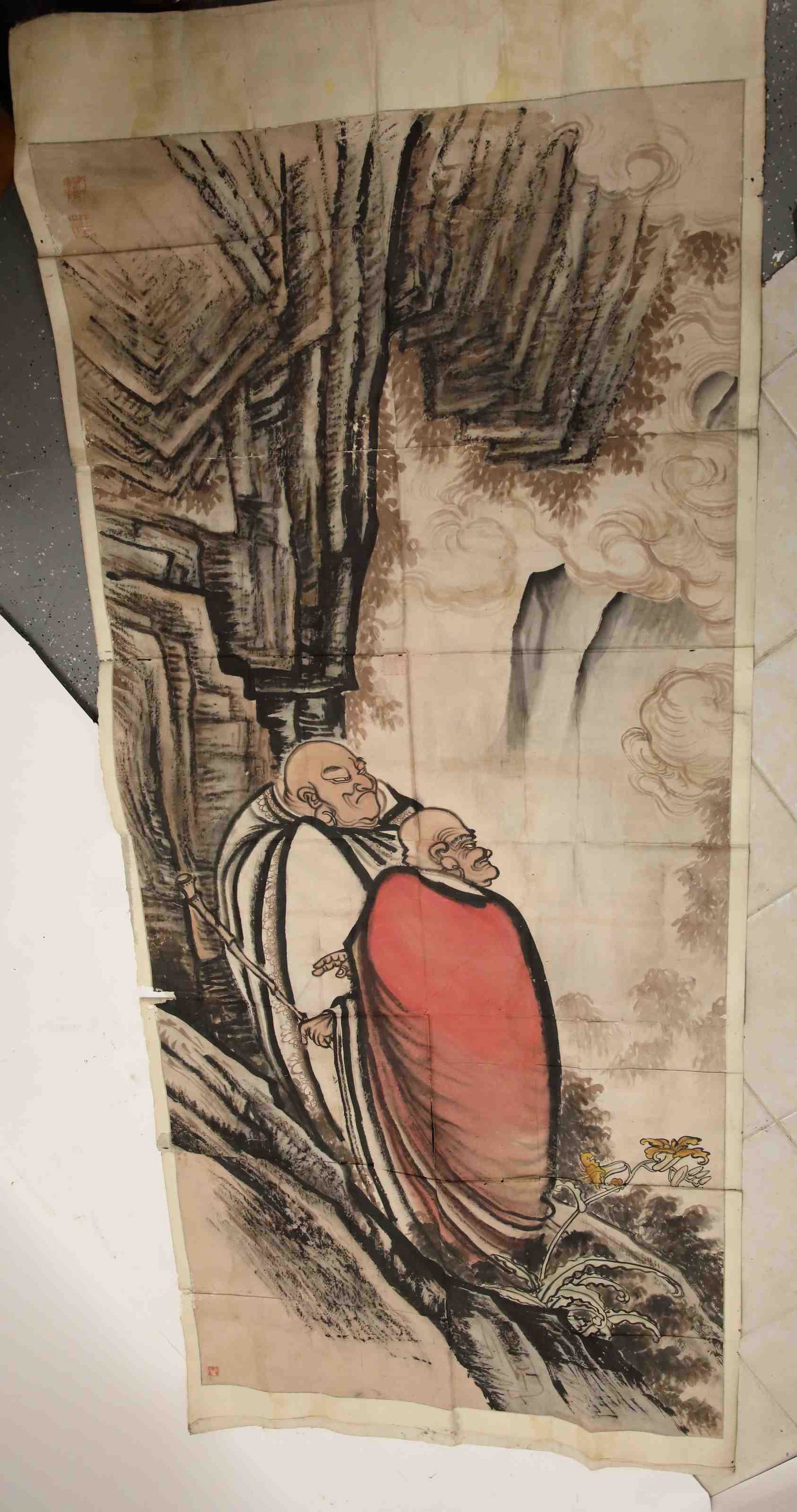 Very Large 18/19C Chinese Painting on Rice Paper (1 of 13)