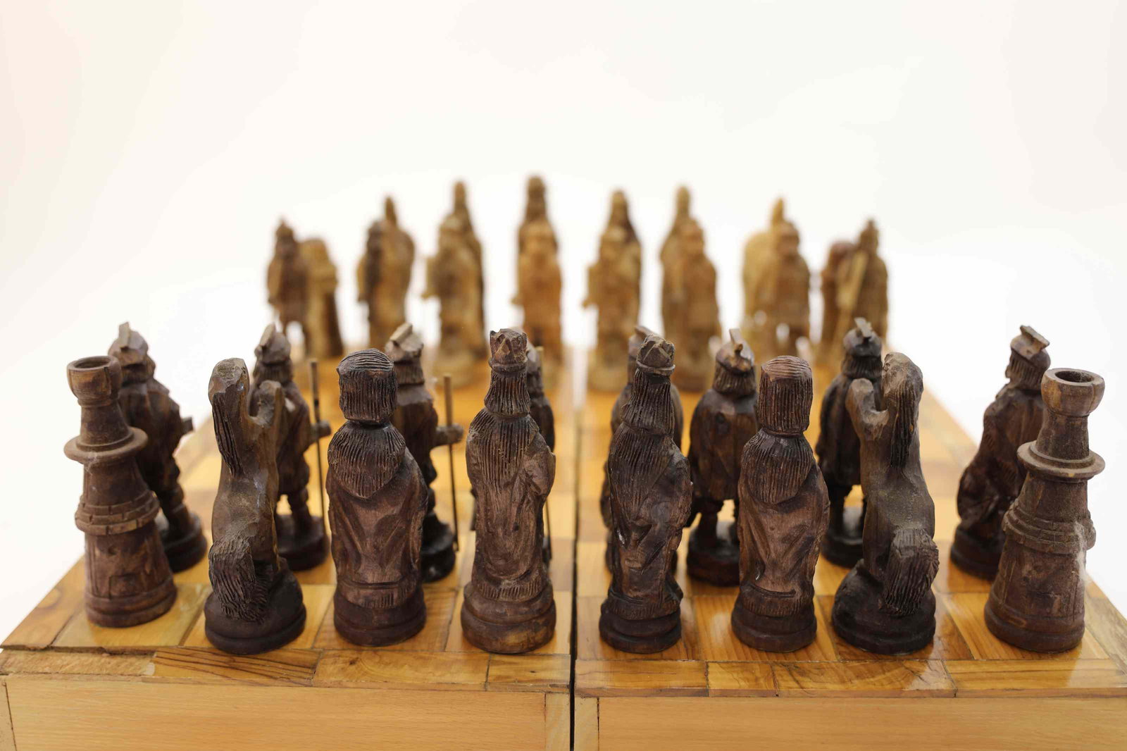 Israeli Olivewood Chess Set w Converting Board (1 of 20)