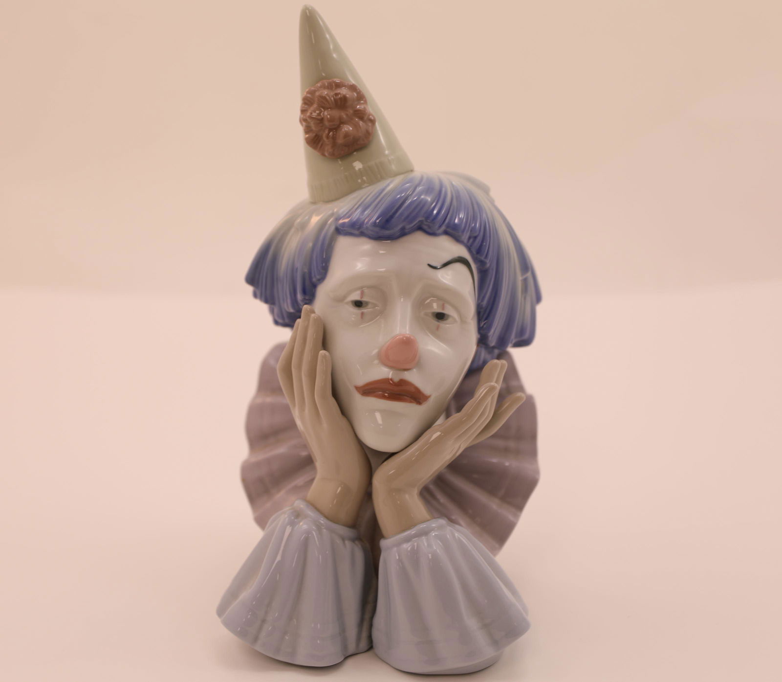 Lladro Porcelain Clown Bust w Party Hat 1981 (1 of 9)