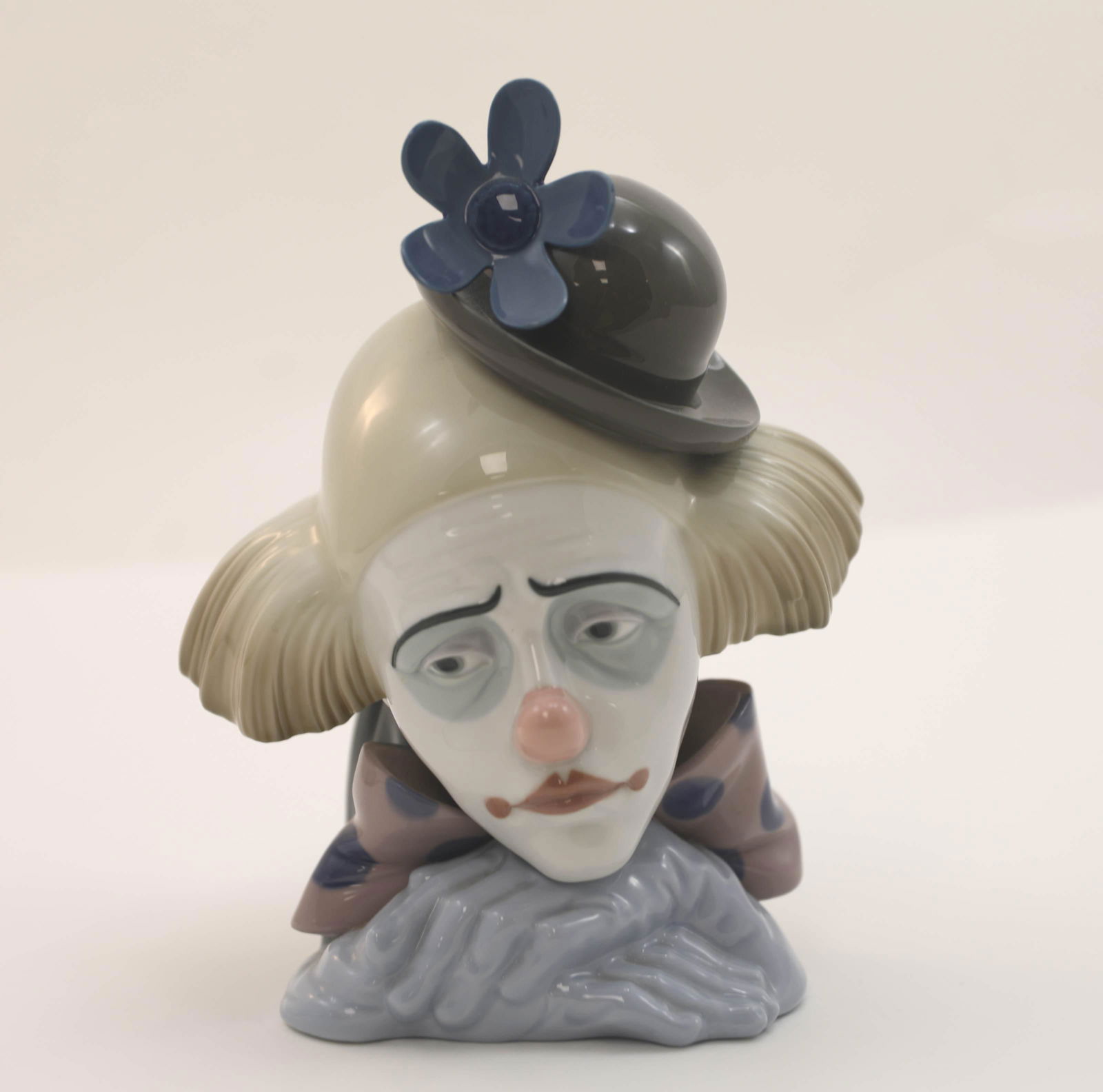 Lladro Porcelain Clown Bust in Sad Pose 1981 (1 of 8)