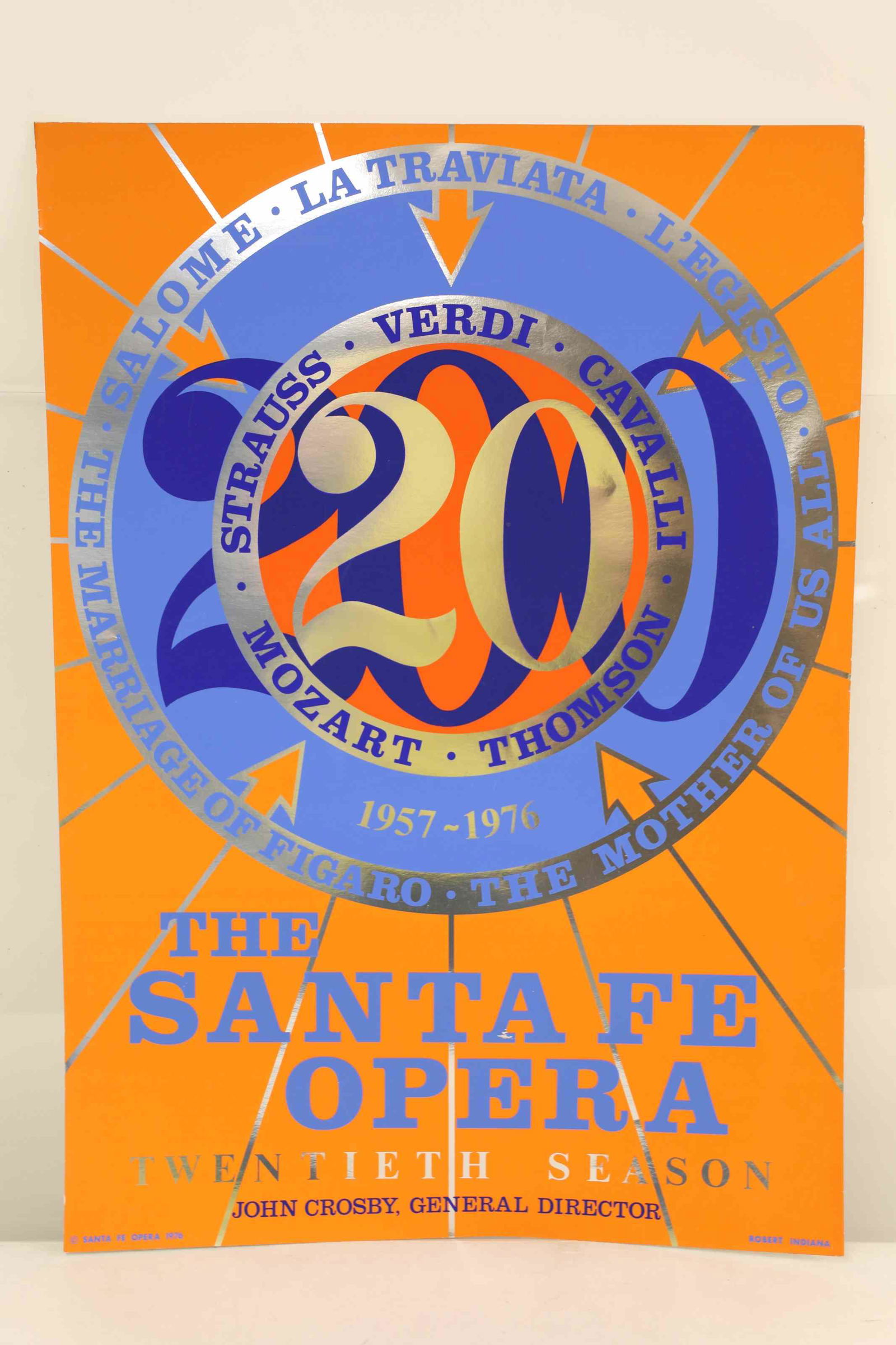 Robert Indiana Pop Art Santa Fe Opera 1976 Poster (1 of 3)