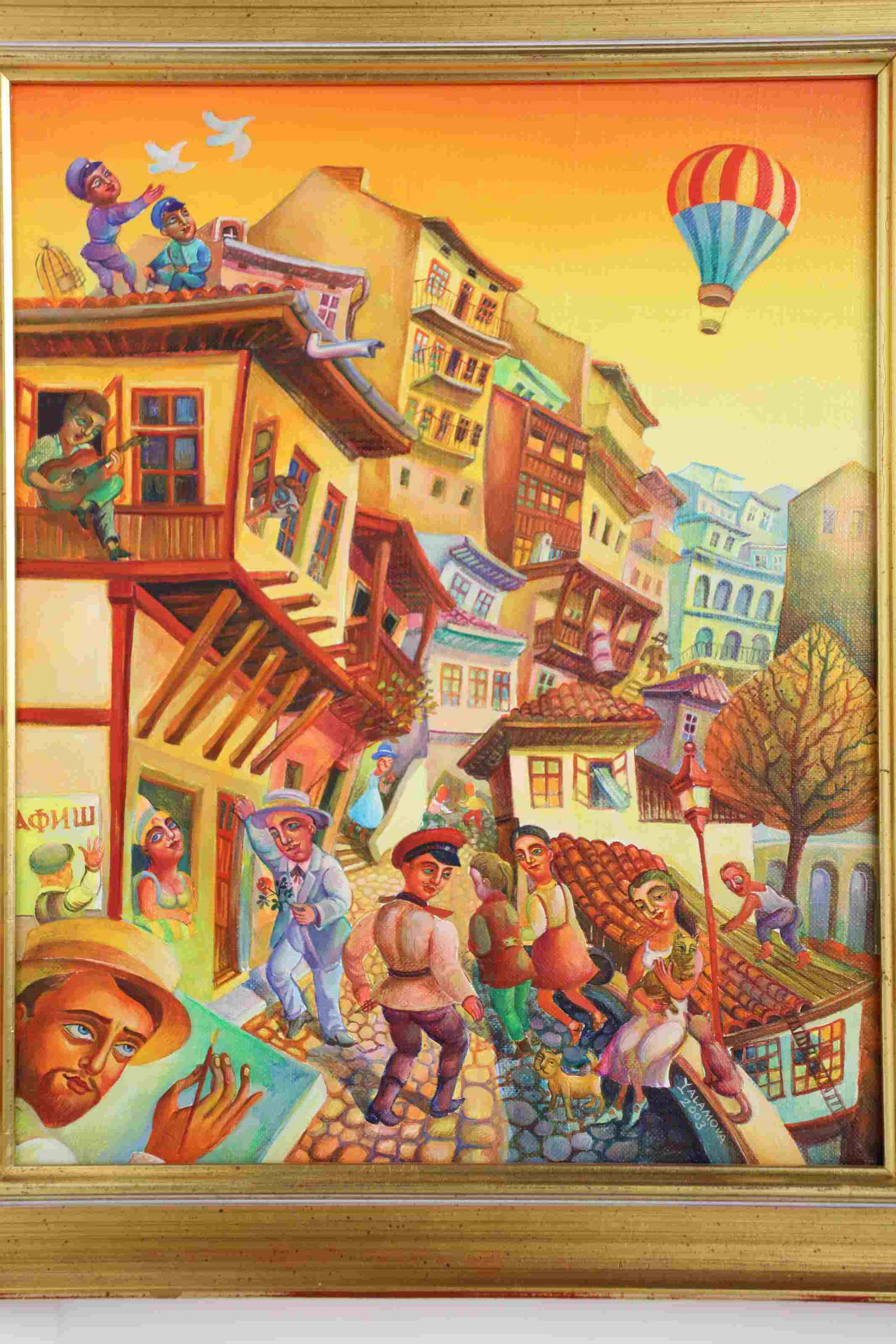 Ialamova Russian Oil on Canvas Town Scene 2003 (1 of 6)