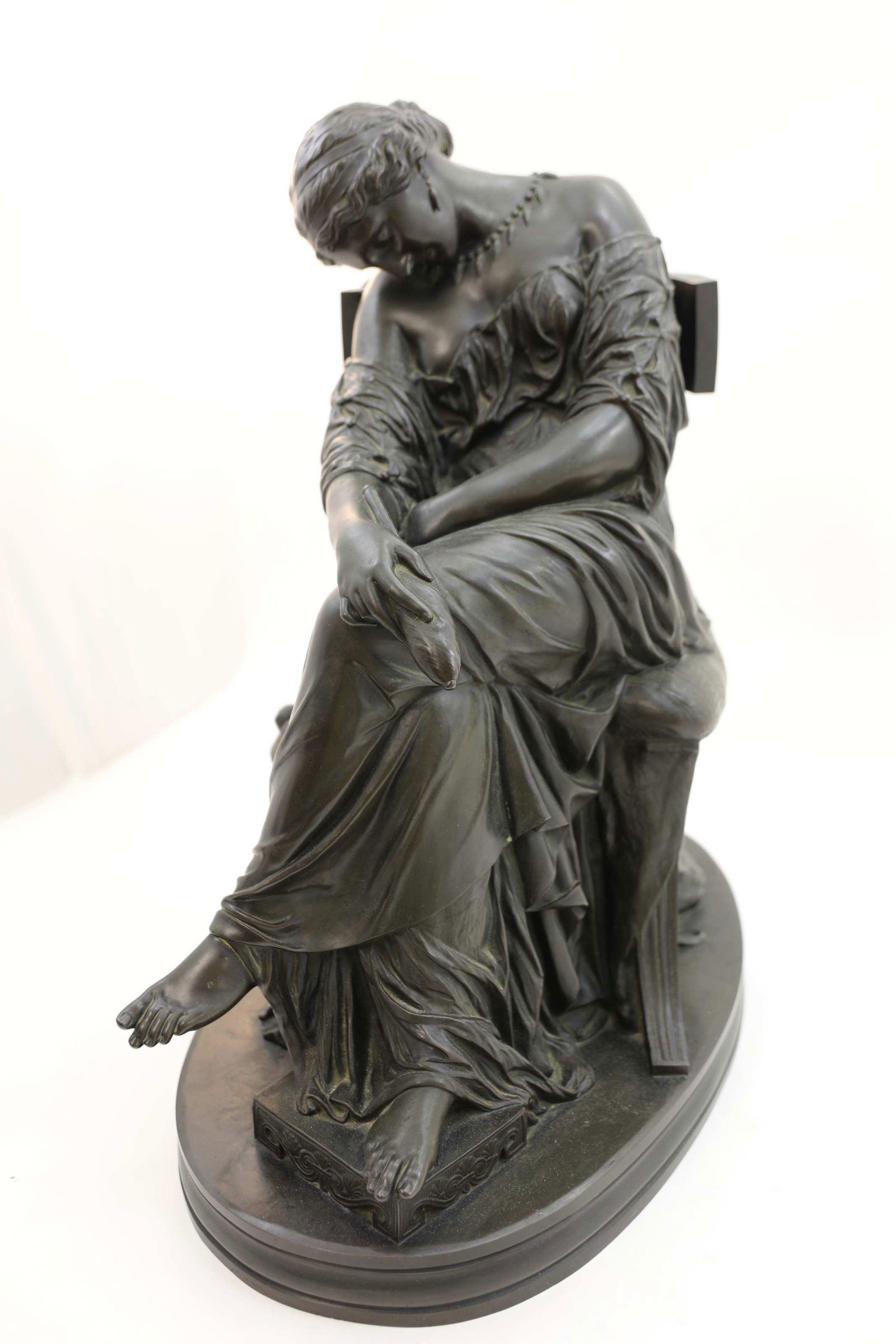 19th C. French Bronze Sculpture Penelope Endormie (1 of 20)