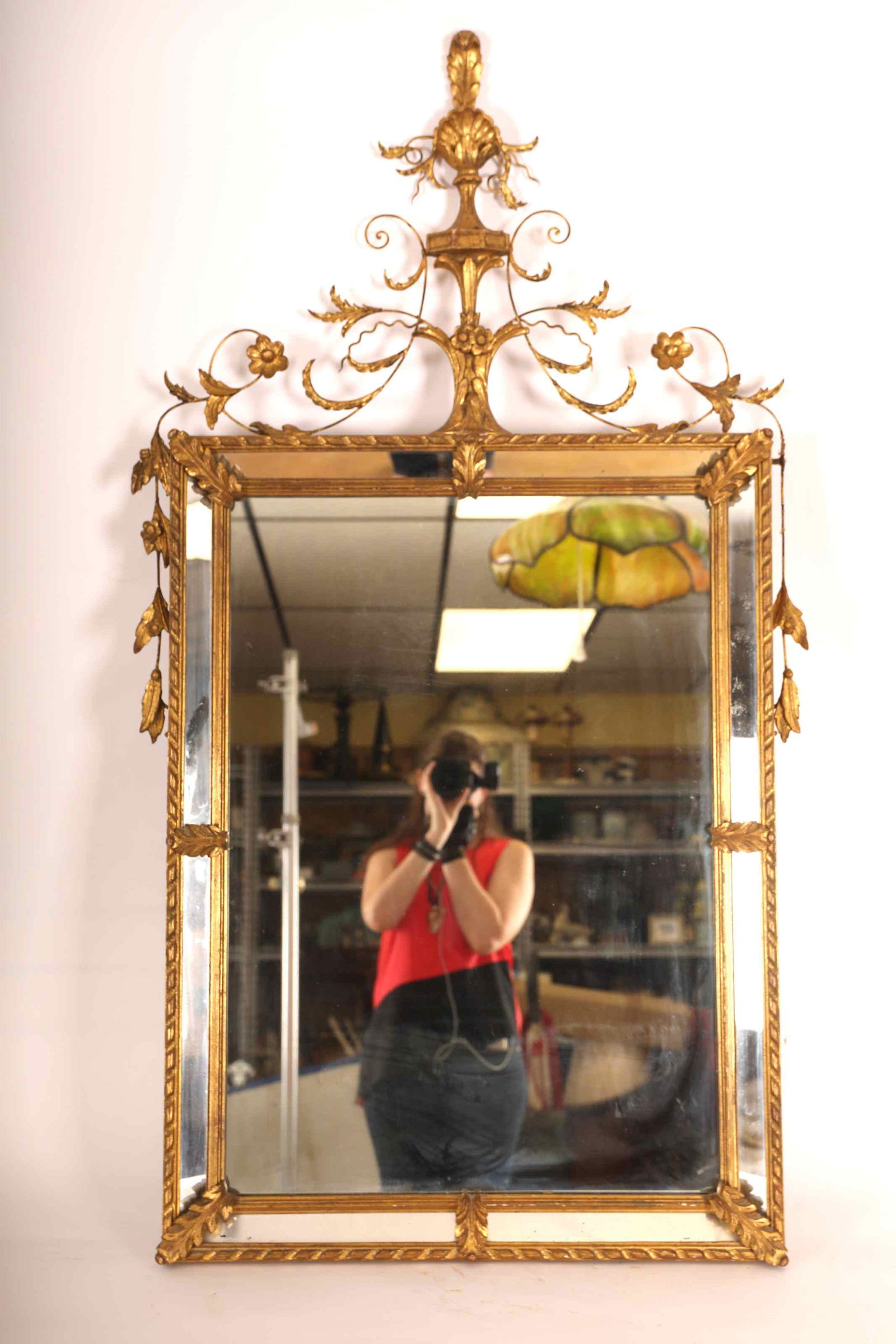 Vintage Adams Mirror Beveled Mirror Panels inFrame (1 of 7)