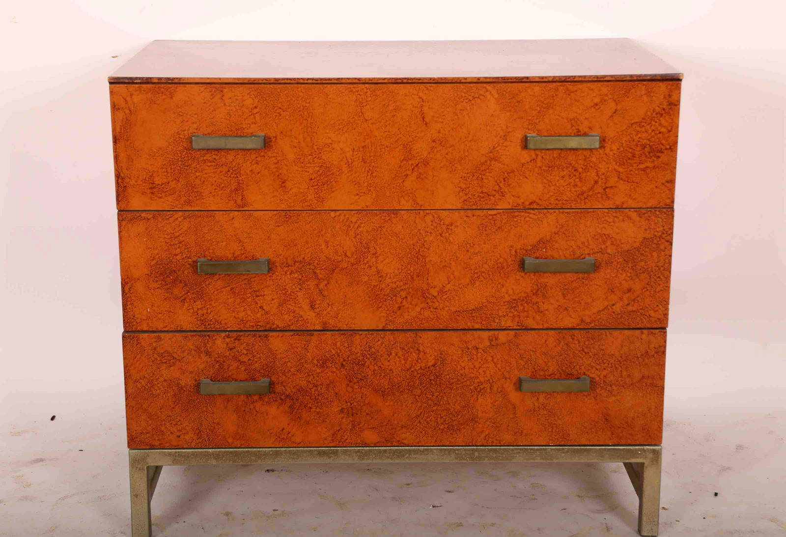MCM Lane 3 Drawer Dresser w Tortoise Shell Finish (1 of 6)