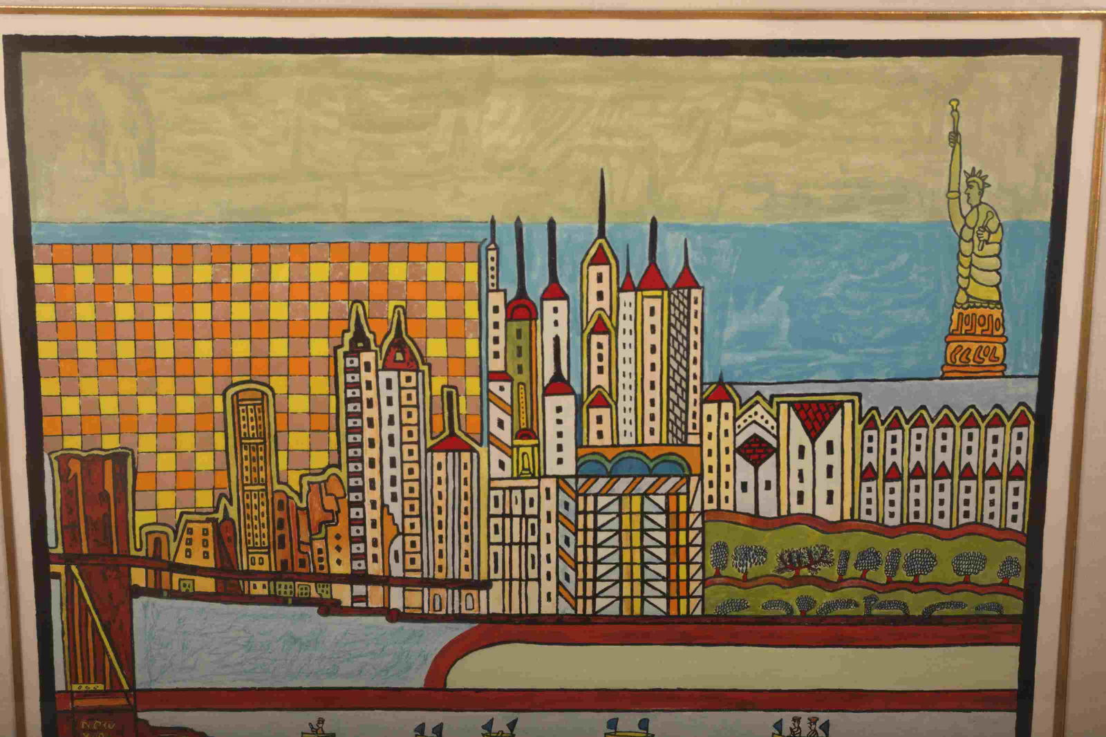 Shalom Moskovitz Lithograph "New York" 50/100 1960 (1 of 9)