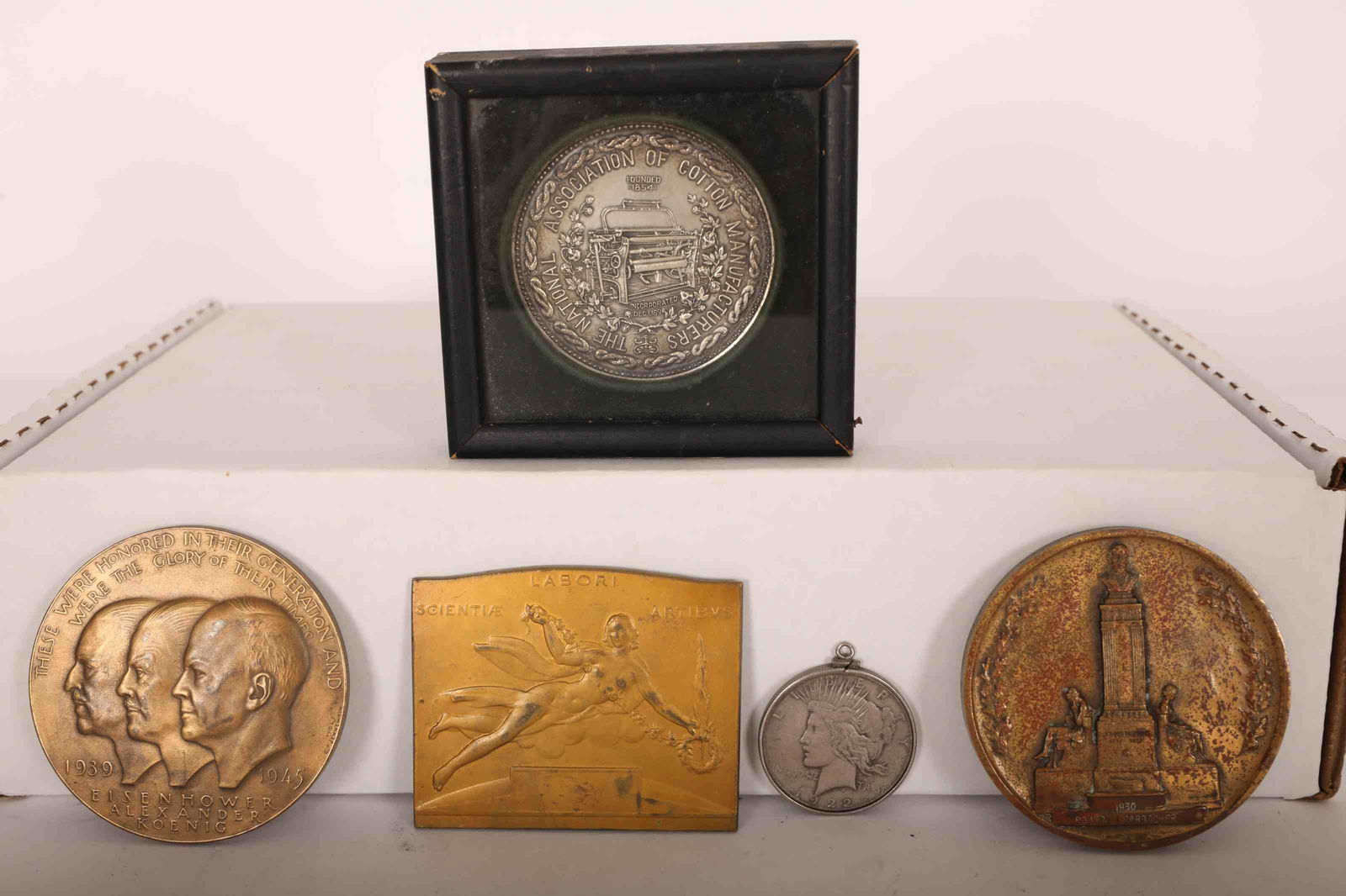 (5) Medallions/Coin (2) Bronze (2) Silver 1922-65 (1 of 16)