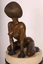 Patinated Bronze Sculpture Daliesque Nude Female