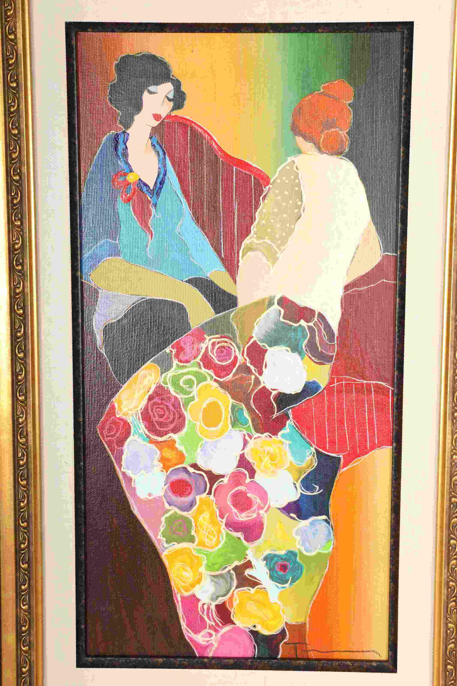 Itzchak Tarkay Serigraph "Confiding" 246/350, 2006 (1 of 13)