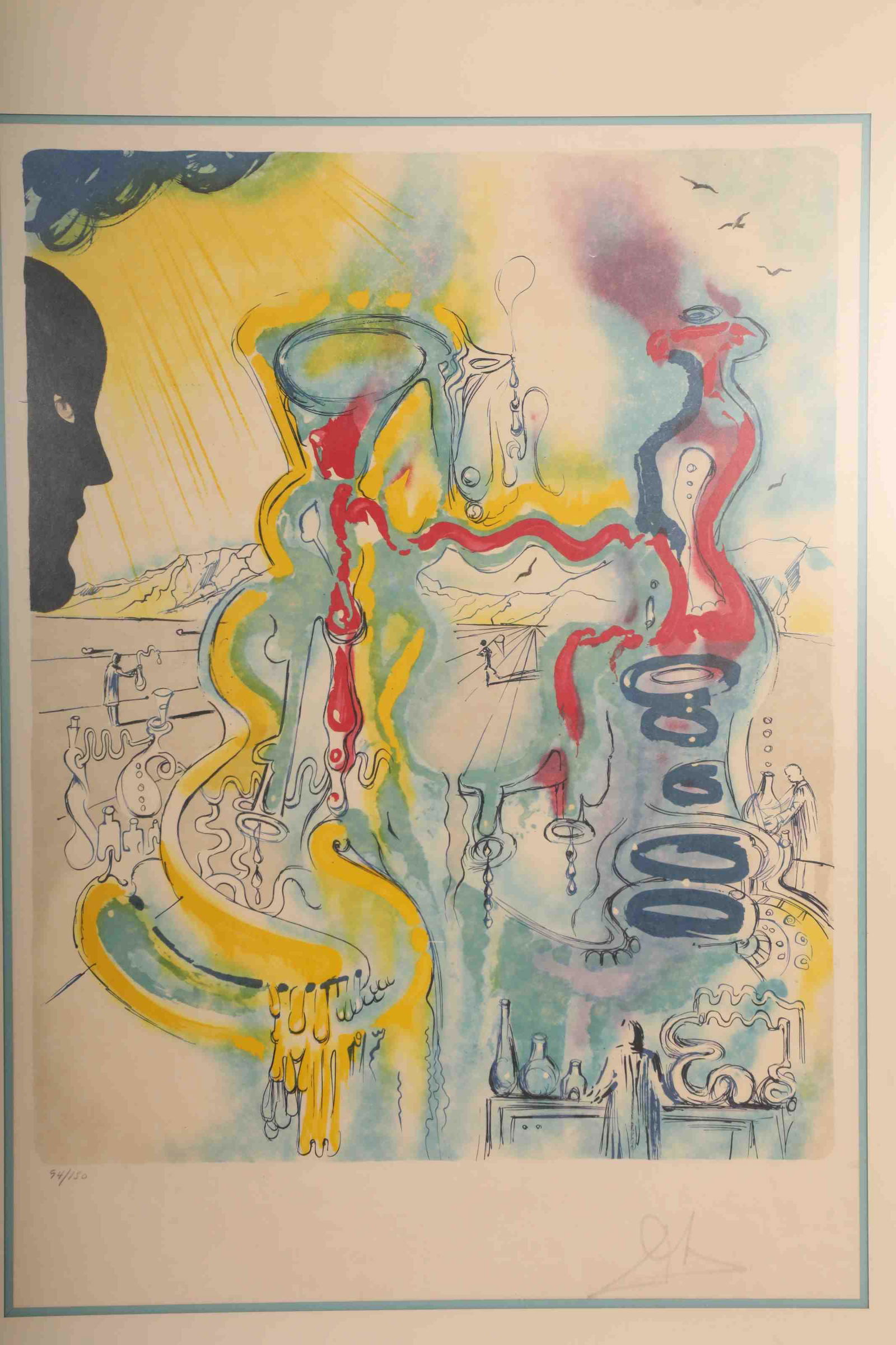 Dali Lithograph "Alchemist", 1980 #94/150 (1 of 12)