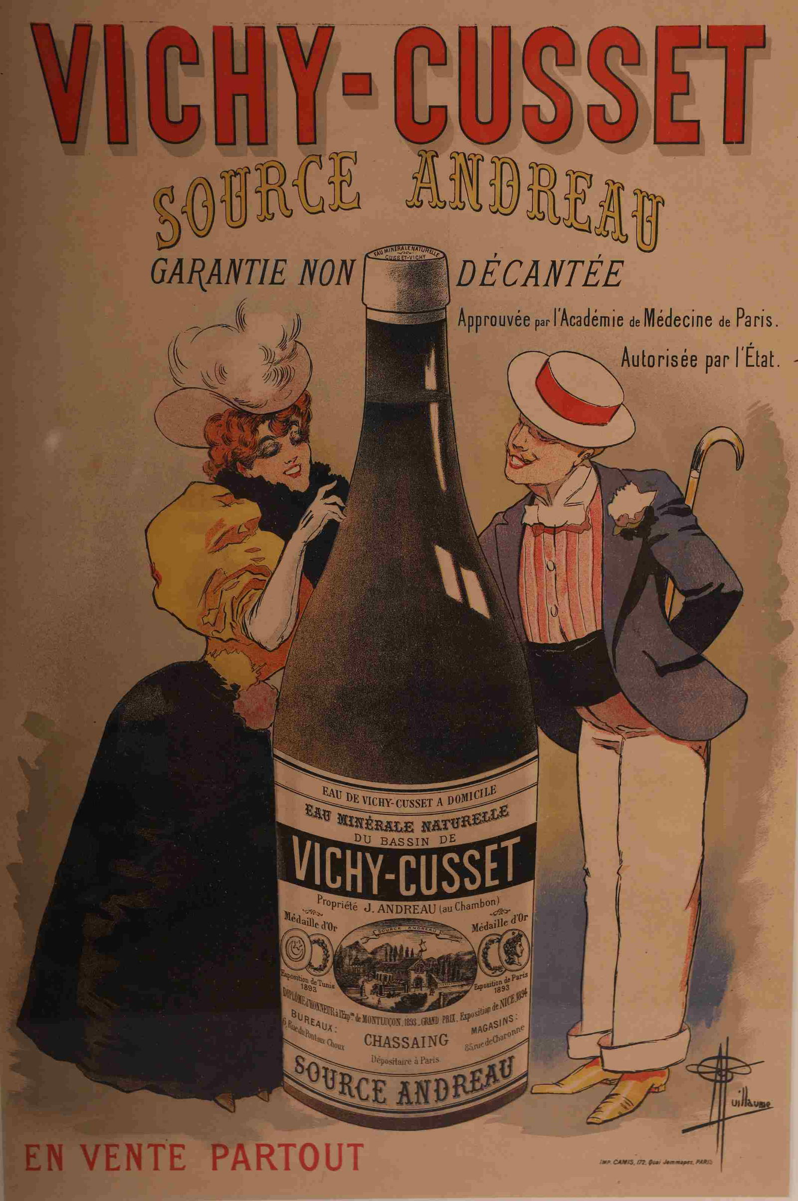 Albert Guillaume Antique Poster "Vichy-Cousset" (1 of 8)