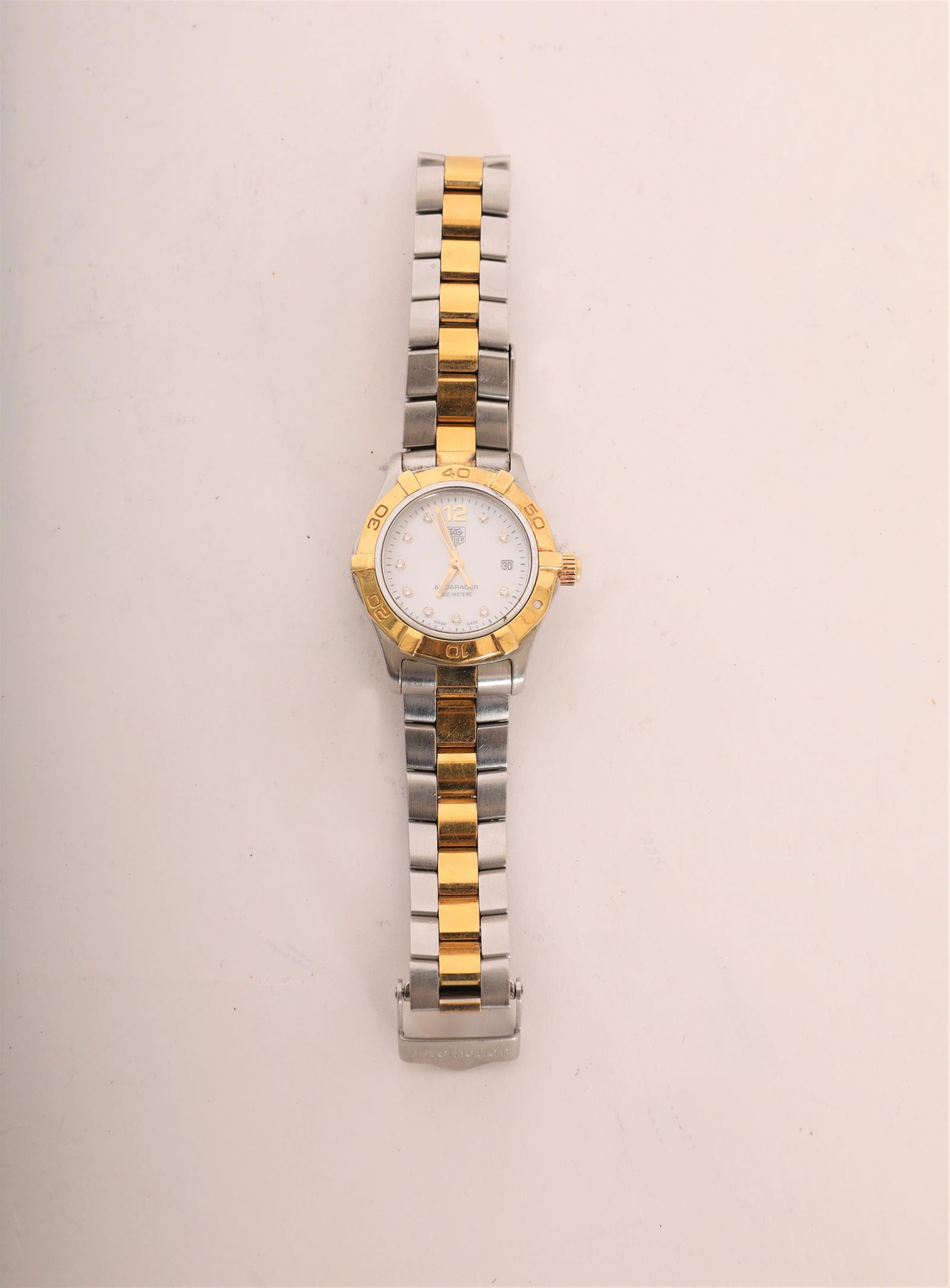 Tag Heuer W. Aquaracer 300 M. Gold & Diamond Watch (1 of 10)