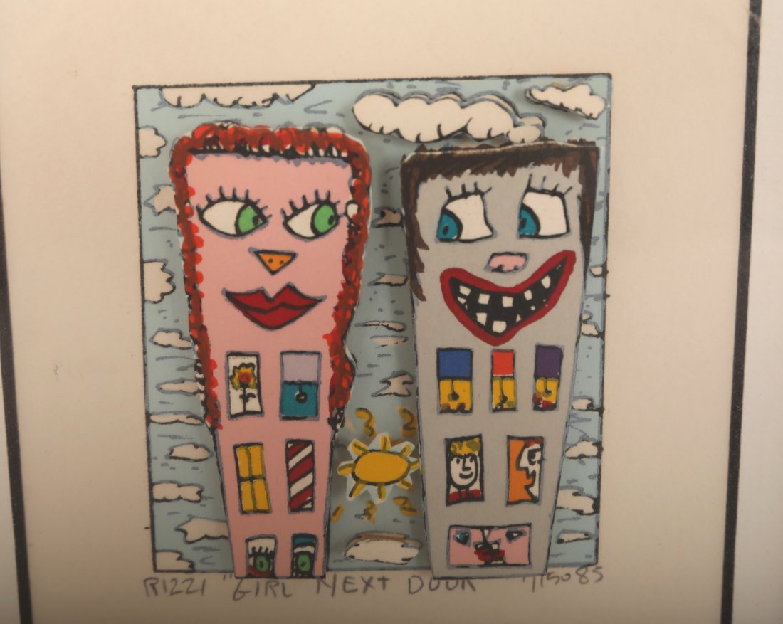 James Rizzi Screenprint "Girl Next Door", 1985 (1 of 6)