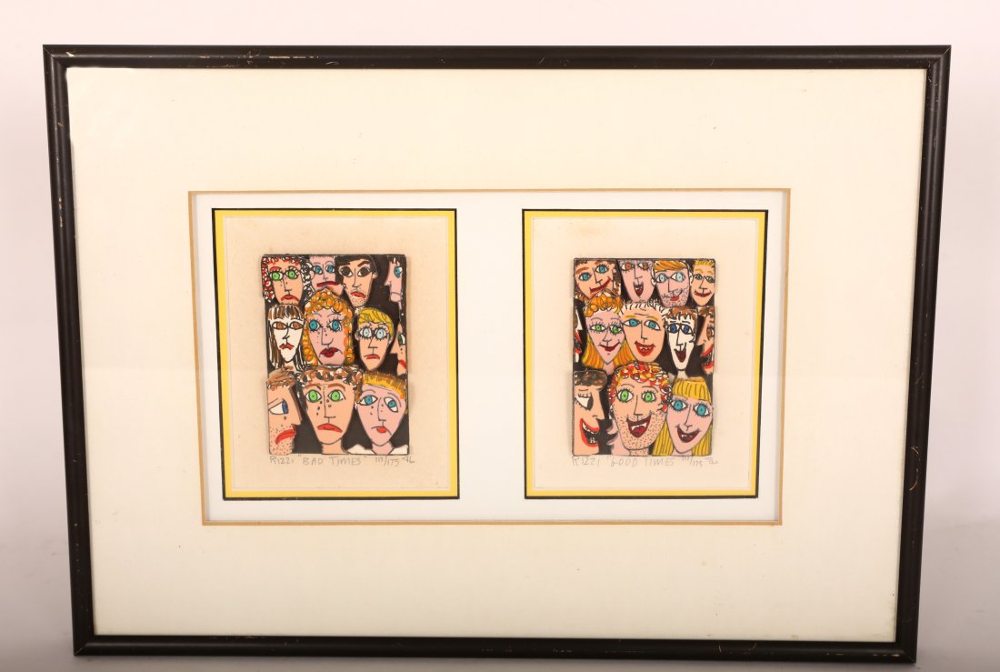 James Rizzi Screenprints "Bad Times" &"Good Times" (1 of 11)