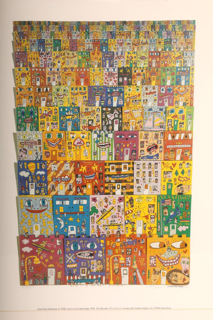 1994 James Rizzi print "Lost in a Concrete Jungle" (1 of 6)