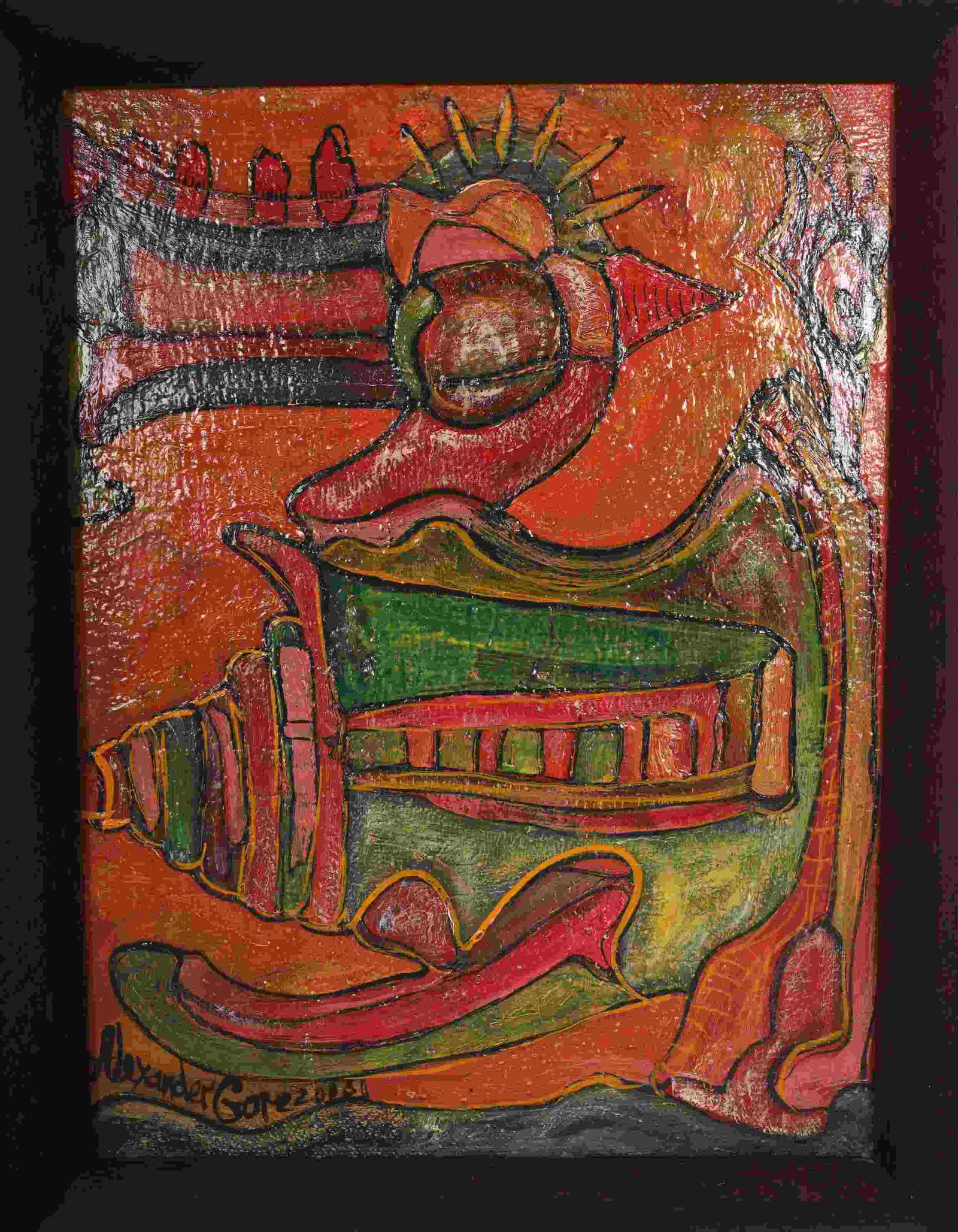 Alexander Gore Oil " Poetic Drill Equals Imagery" (1 of 7)