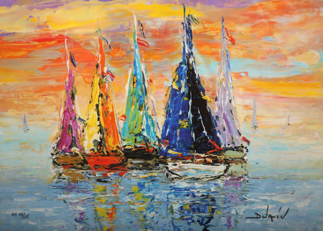 Duaiv Lithograph "Soir et Voiles" #48/150 (1 of 9)