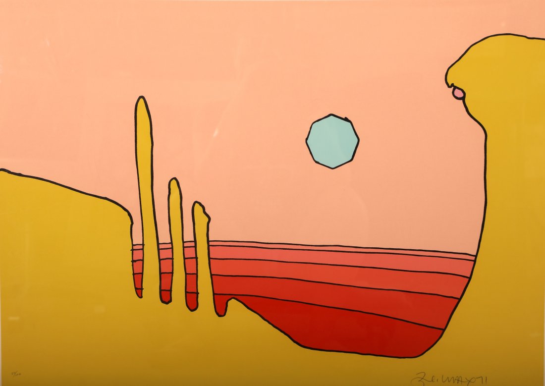 Peter Max Serigraph "Desert Vision" 80/100, 1971 (1 of 8)