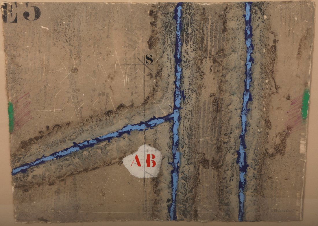 James Coignard Etching "Double Vericle Bleu", 1989 (1 of 8)
