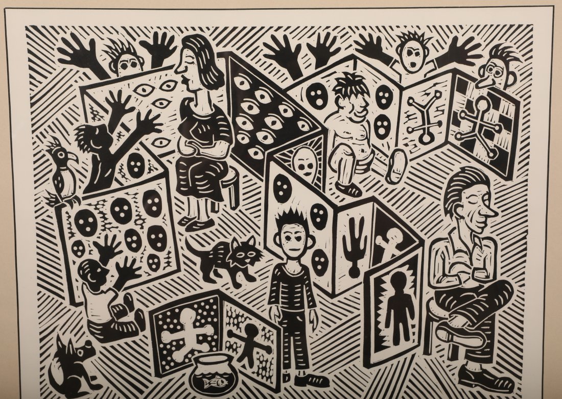 Richard Moor Lithograph "What's a Family?",1996 (1 of 9)