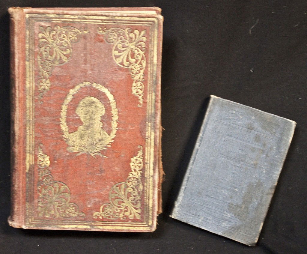 2 Antique Leather Bound Books, Biography: Thomas Jefferson And George Washington Biographies. George Washington Bio Published In 1860, With Engravings. Thomas Jefferson Bio Published 1900, Text Only. Jefferson Book Measures 6" X 4" X 1", Wash