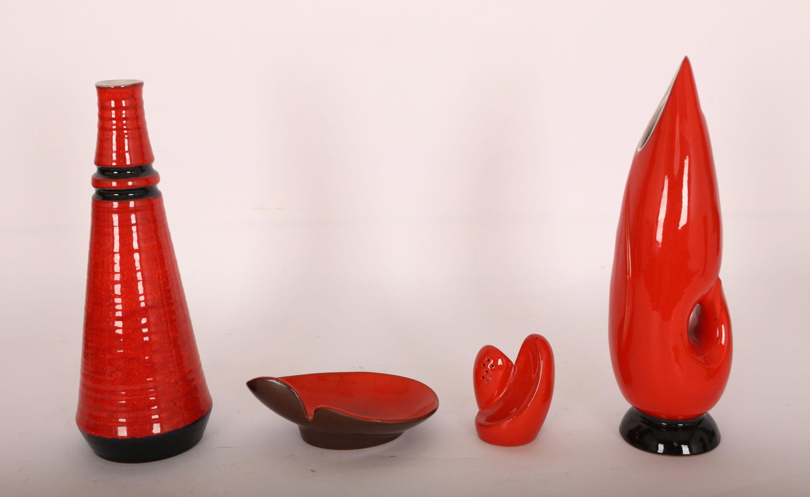 (4) Pc Frankcoma Vases, Salt & Pepper, & Nut Dish (1 of 9)