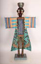 Keke Cribbs Glass & Mixed Media Figural Sculpture "Zimone"