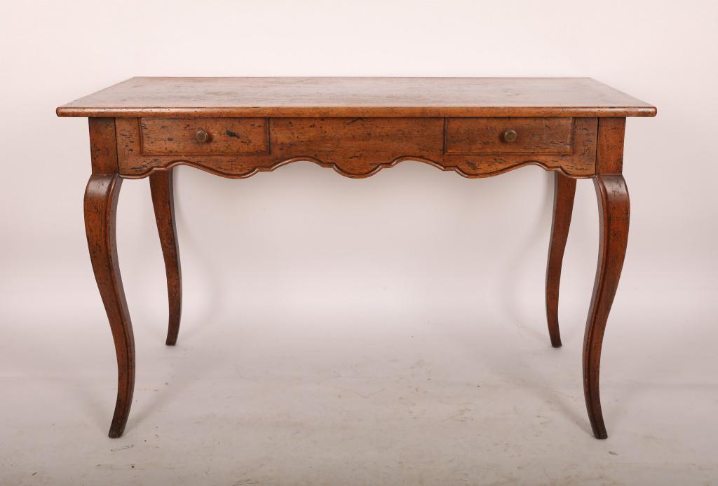 Antique Country French Louis XIV Walnut Desk (1 of 8)