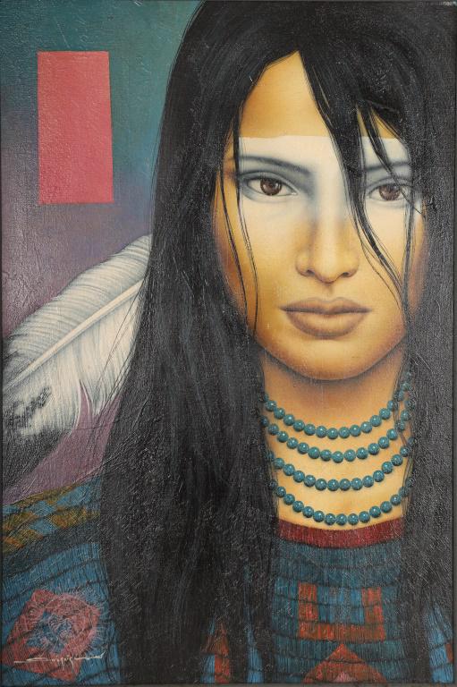 Victor Crisostomo Gomez Oil on Canvas "Moon Eyes" (1 of 9)