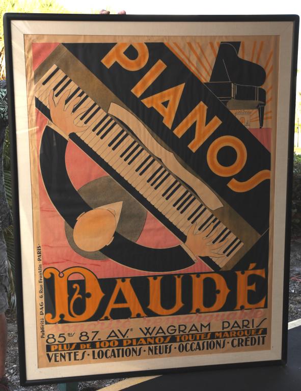 1926 French Art Deco Pianos Daude Advertising Post (1 of 5)