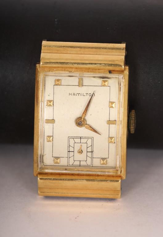 Hamilton 18kt Men's Gold Tank Watch No Band (1 of 5)