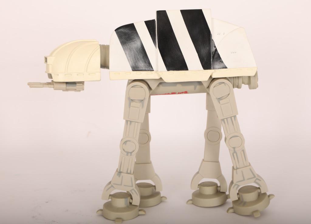 Bill McMullen Limited Ed. AD-AT Star Wars Walker: Beastie Boys' Musician Bill McMullen Limited Edition AD-AT Model from his painting "Old-School Invasion," dated 1999. Modeled after the AT-AT Star Wars walker. Box indicates that the modified reproduc