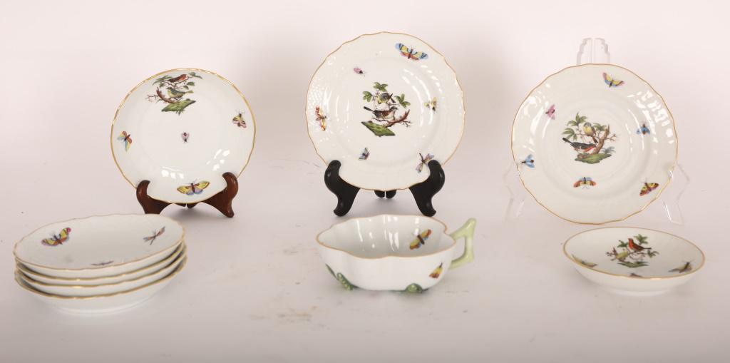 9 Pc Herend Hungary Rothschild Saucers & Bon Bon (1 of 11)