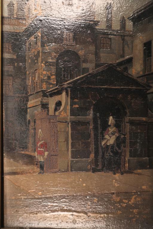 19thC Eng Oil on Board Squadron of The Life Guards (1 of 5)