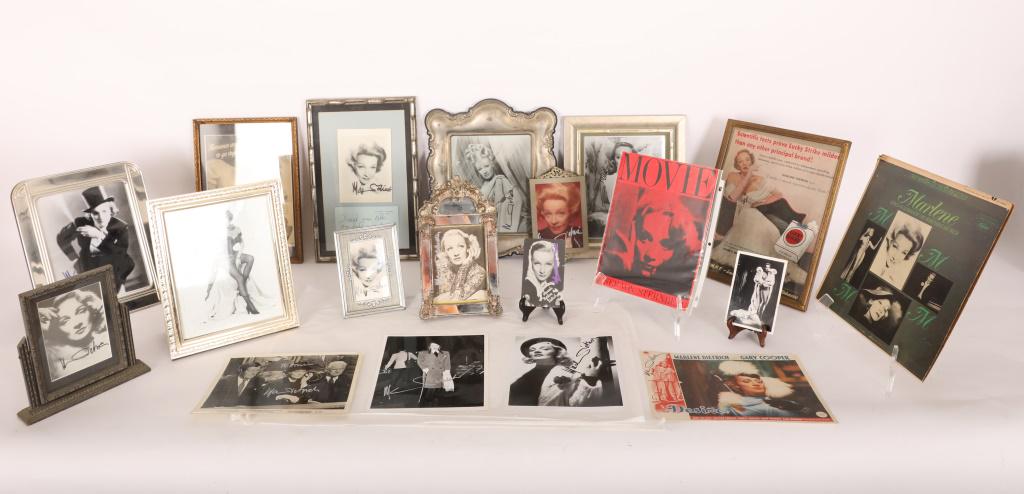 19Pc Marlene Dietrich Autographs, Ads & Record (1 of 20)