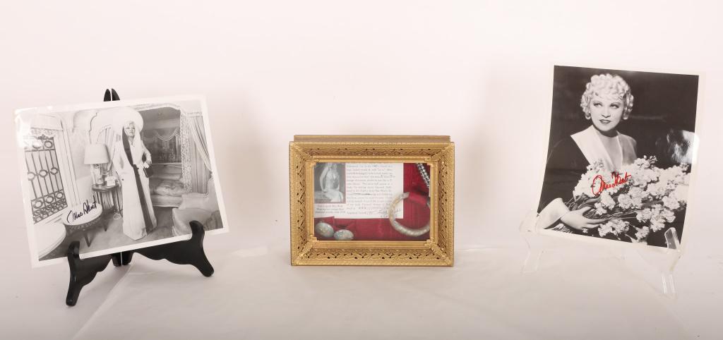 3 Pc Mae West Jewelry Set & Autographs (1 of 11)