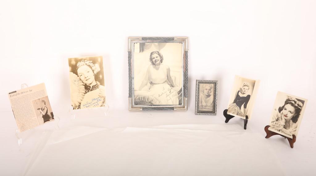 6 Autographs Helen Hayes/Jean Harlow/Donna Reed (1 of 8)