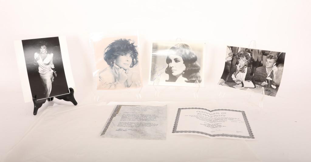 4 Pc. Elizabeth Taylor Autographs & Photos (1 of 19)
