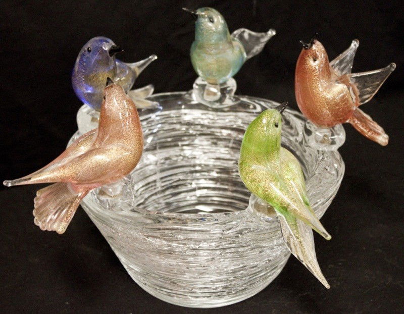 10 Murano Birds Nest Bowl