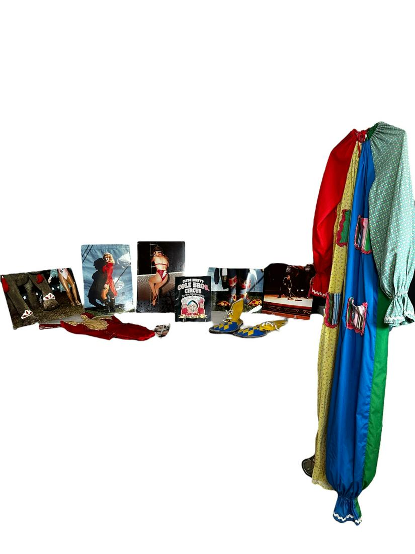 9pc Vntg Trapeze Artist Costume, Clown Suit w Shoe (1 of 14)